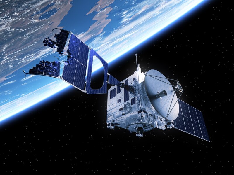 satellite in orbita